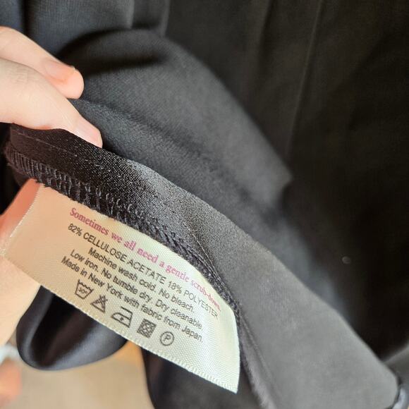 M.M Lafleur Bushwick Skirt Black 6 Flowy Fit Flare Back Zip Work Business Bottom - Picture 6 of 6